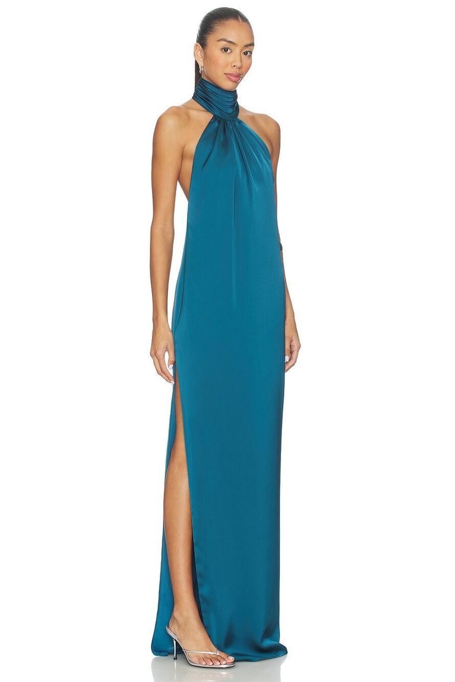 Katie May x REVOLVE Sidrit Gown in Teal Size Small $325